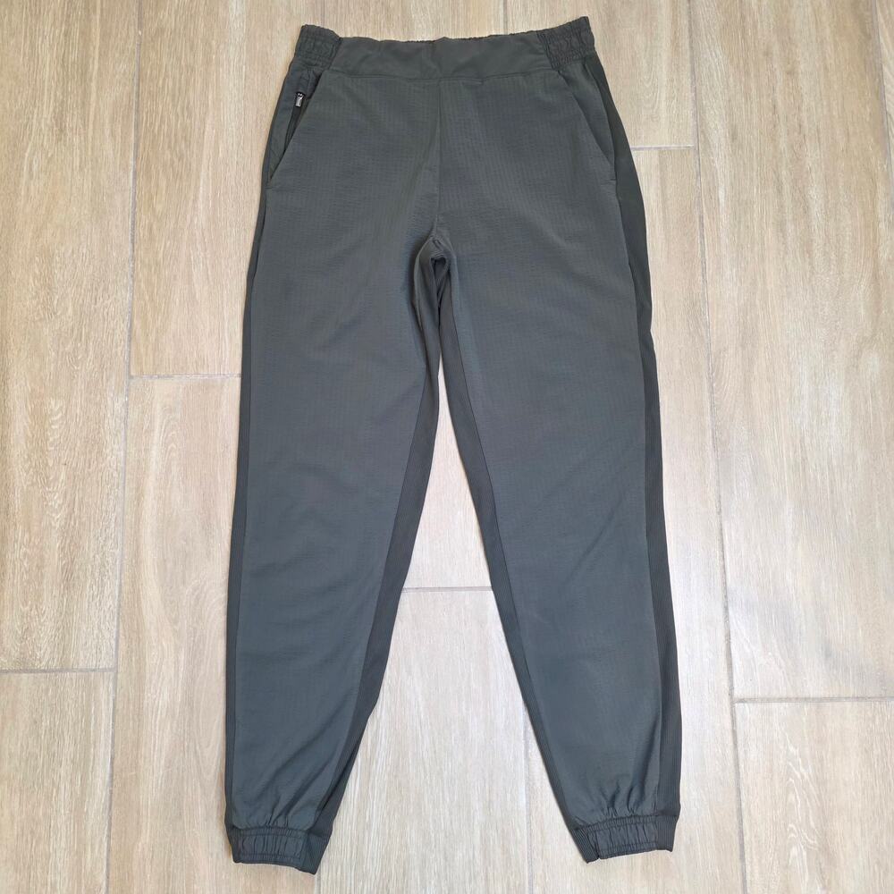 Athleta Textured Brooklyn Jogger Mountain Olive Green Women 4 Stretch Travel